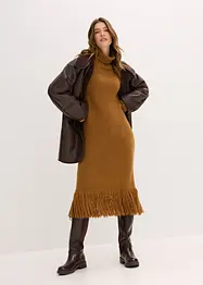 Abito in maglia con frange al fondo, bonprix