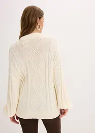 Maglione oversize con lavorazione a trecce, bonprix