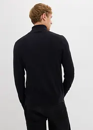 Maglione a collo alto in filato fine con lana merino, slim fit, bonprix