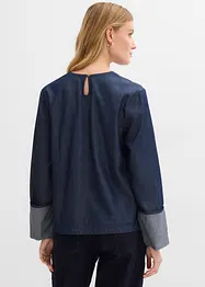 Blusa di jeans a maniche larghe, bonprix