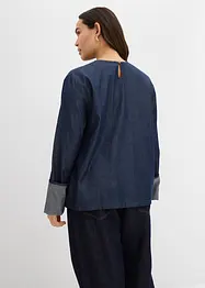 Blusa di jeans a maniche larghe, bonprix