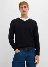 Maglione in filato fine con lana merino, bonprix