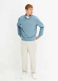 Felpa con colletto e zip, bonprix