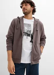 Felpa con zip e cappuccio, bonprix