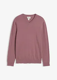 Maglione in filato fine con scollo a V, bonprix