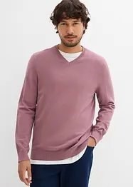 Maglione in filato fine con scollo a V, bonprix