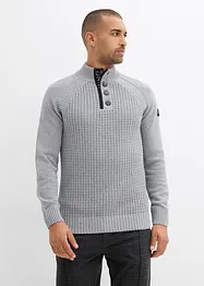 Maglione a collo alto con cotone riciclato, bonprix