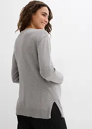 Set 3 in 1 in maglia di cotone, con maglia premaman e top per l’allattamento, bonprix