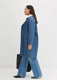 Cappotto invernale in denim con calda fodera teddy, bonprix