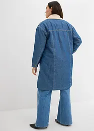 Cappotto invernale in denim con calda fodera teddy, bonprix