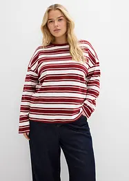 Maglia oversize in puro cotone a maniche lunghe, bonprix