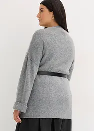 Maxi cardigan con cintura, bonprix