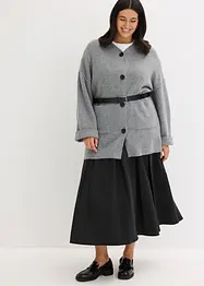 Maxi cardigan con cintura, bonprix