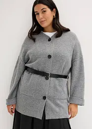 Maxi cardigan con cintura, bonprix