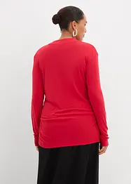 Maglia a costine con arricciatura, bonprix