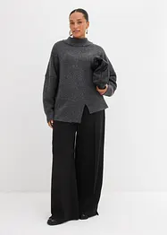 Maglione in misto lana con fondo asimmetrico, bonprix