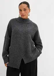 Maglione in misto lana con fondo asimmetrico, bonprix