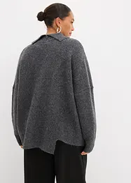 Maglione in misto lana con fondo asimmetrico, bonprix