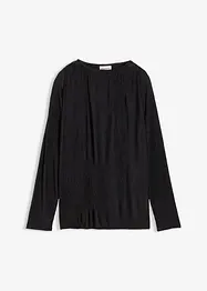 Maglia a maniche lunghe con effetto strutturato, bonprix