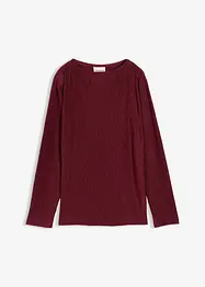 Maglia a maniche lunghe con effetto strutturato, bonprix