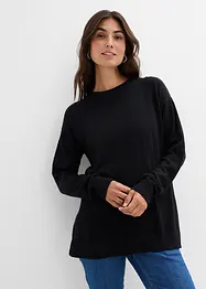 Maglione prémaman in morbido cotone biologico con spacchi per l'allattamento, bonprix