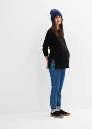 Maglione prémaman in morbido cotone biologico con spacchi per l'allattamento, bonprix