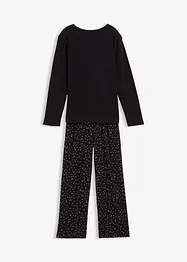 Pigiama in cotone morbido con stampa glitterata, bonprix