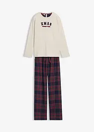 Pigiama con pantaloni in flanella di cotone morbido, bonprix
