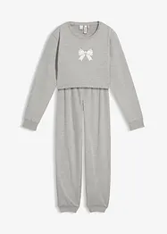 Tuta da casa con morbido cotone e felpa dal taglio corto, bonprix