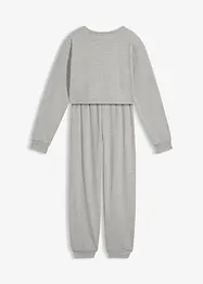 Tuta da casa con morbido cotone e felpa dal taglio corto, bonprix