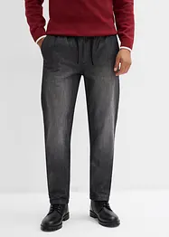 Jeans termici con elastico in vita e fodera in flanella regular fit, straight, bonprix