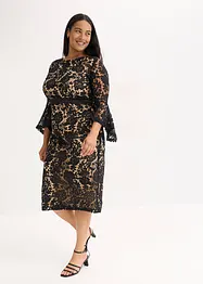Abito in pizzo con inserto di satin, bonprix