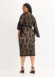 Abito in pizzo con inserto di satin, bonprix