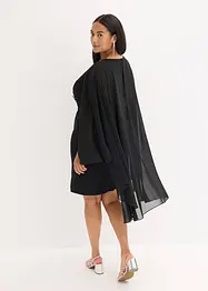 Abito con mantella in fine chiffon, bonprix