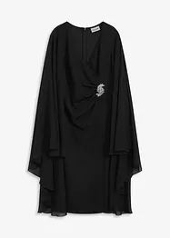 Abito con mantella in fine chiffon, bonprix