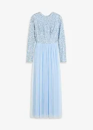 Abito lungo con ricamo e paillettes, bonprix