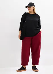 Pantaloni barrel in felpa di puro cotone biologico, bonprix