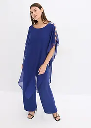 Tuta con sovrapposizione in fine chiffon, bonprix