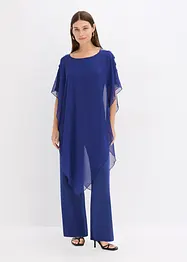 Tuta con sovrapposizione in fine chiffon, bonprix