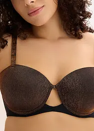 Reggiseno a balconcino in tessuto glitterato, bonprix