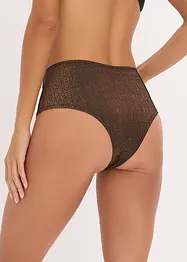 Brasiliana a vita alta in tessuto glitterato, bonprix