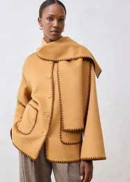 Giacca in lana con ricamo decorativo (set con sciarpa), bonprix