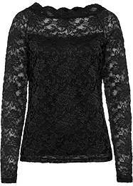 Maglia in pizzo a maniche lunghe, bonprix