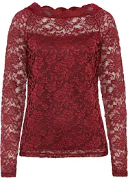 Maglia in pizzo a maniche lunghe, bonprix