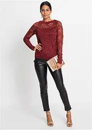 Maglia in pizzo a maniche lunghe, bonprix