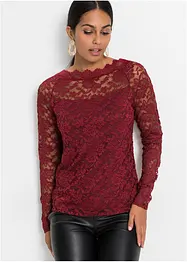 Maglia in pizzo a maniche lunghe, bonprix
