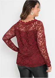 Maglia in pizzo a maniche lunghe, bonprix