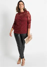 Maglia in pizzo a maniche lunghe, bonprix