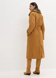 Trench imbottito con collo in pelliccia sintetica staccabile, bonprix