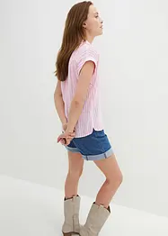 Blusa a maniche corte in viscosa fluente, bonprix